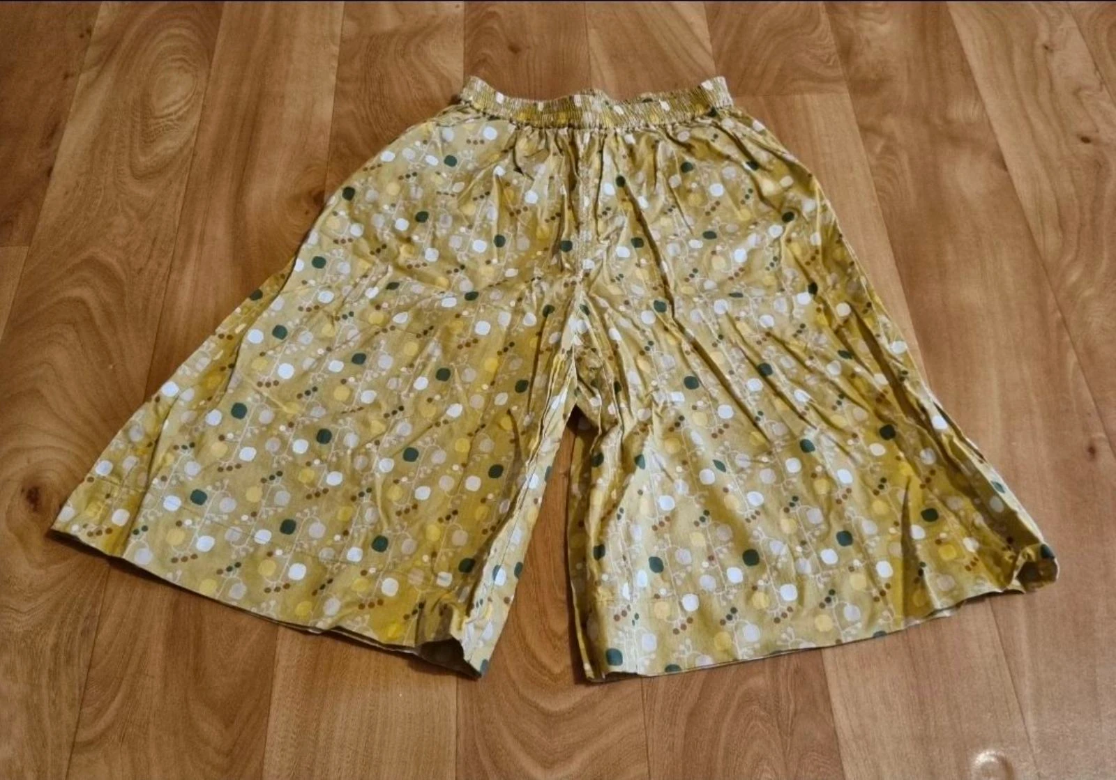 bermuda fille jaune moutarde imprimé verbaudet taille 5 ans